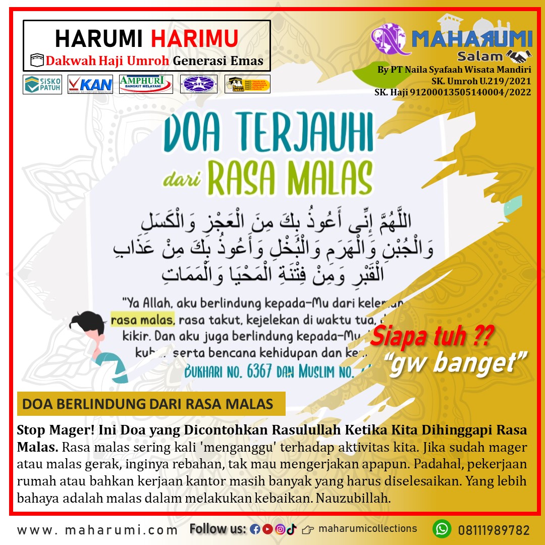 Doa Berlindung Dari Rasa Malas - Maharumi